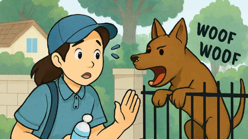 お客様の家の犬が怖い